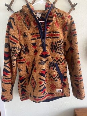 The North Face Fleece Pullover Campshire Hoodie Aztec Print Small